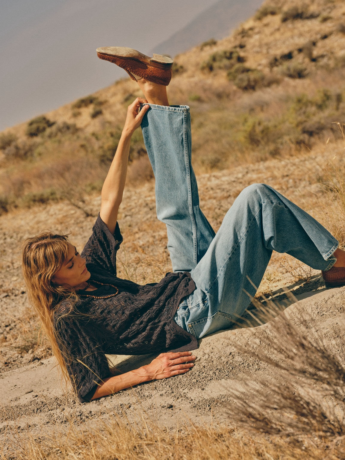 Modelshot / Light Blue Denim / Detail